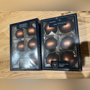 Mcgee & Co Espresso Brown Ornaments Set of 6 (2)
